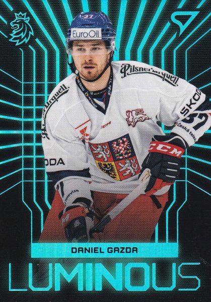 insert karta DANIEL GAZDA 23-24 SZ Hokejové Česko Luminous Blue číslo LS-05